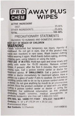 Pro Chem - 50 Count 25% DEET Towelette - For Mosquitos, Chiggers, Gnats, Stable Flies, Fleas, Ticks, Black Flies, Sand Flies - Best Tool & Supply