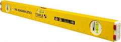 Stabila - 24" Long 3 Vial Spirit Level - Aluminum, Yellow, 2 Plumb & 1 Level Vials - Best Tool & Supply