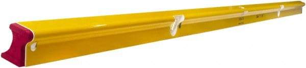 Stabila - 96" Long 3 Vial R-Beam Level - Aluminum, Yellow, 2 Plumb & 1 Level Vials - Best Tool & Supply