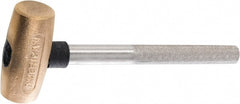 American Hammer - 3 Lb Head 1-3/4" Face Brass Hammer - Exact Industrial Supply