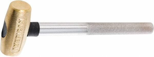 American Hammer - 1-1/2 Lb Head 1-1/4" Face Brass Hammer - Exact Industrial Supply