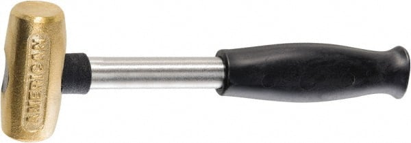 American Hammer - 1 Lb Head 1-1/8" Face Brass Hammer - Exact Industrial Supply
