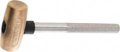 American Hammer - 2 Lb Head 1-1/2" Face Bronze Head Hammer - Exact Industrial Supply