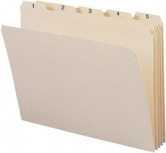 SMEAD - 8-1/2 x 11", Letter Size, Manila, Index Folder - 11 Point Stock, 1/5 Tab Cut Location - Best Tool & Supply