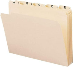 SMEAD - 8-1/2 x 11", Letter Size, Manila, Index Folder - 11 Point Stock, 1/5 Tab Cut Location - Best Tool & Supply