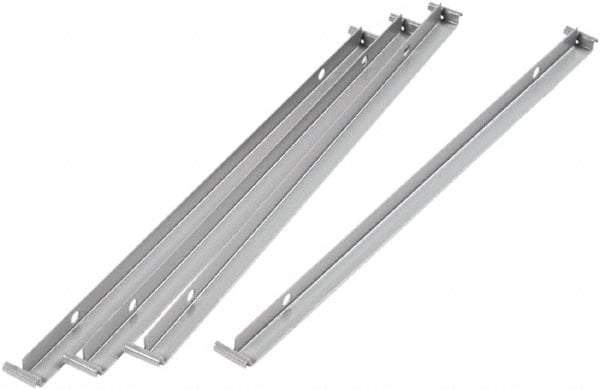 ALERA - 18" Wide x 2" High x 2" Deep, 0 Drawer Hangrail - Aluminum, Silver - Best Tool & Supply