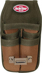 Bucket Boss - 1 Pocket Holster - Polyester, Brown & Green, 4-1/2" Wide x 9-1/2" High - Best Tool & Supply