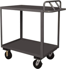 Durham - 3,600 Lb Capacity, 30" Wide x 60" Long x 30" High Service Cart - 2 Shelf, Steel, 2 Rigid/2 Swivel Casters - Best Tool & Supply