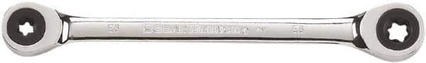 GearWrench - E6 x E8 12 Point Ratcheting Box Wrench - Double End, Chrome Vanadium Steel, Polished Finish - Best Tool & Supply