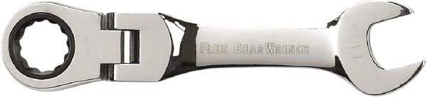 GearWrench - 11mm 12 Point Flexhead Combination Wrench - Chrome Vanadium Steel, Full Polish Finish - Best Tool & Supply