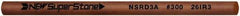 Value Collection - Round Ceramic Finishing Stick - 50mm Long x 3mm Wide x 3mm Thick, 300 Grit - Best Tool & Supply