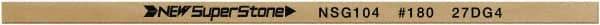 Value Collection - Flat Ceramic Finishing Stick - 100mm Long x 2mm Wide x 4mm Thick, 180 Grit - Best Tool & Supply