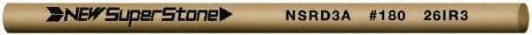 Value Collection - Round Ceramic Finishing Stick - 50mm Long x 3mm Wide x 3mm Thick, 180 Grit - Best Tool & Supply