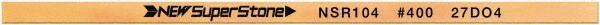 Value Collection - Flat Ceramic Finishing Stick - 100mm Long x 2mm Wide x 4mm Thick, 400 Grit - Best Tool & Supply