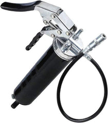 lumax - 7,000 Max psi, Flexible Pistol Grease Gun - 14 oz Capacity, 1/8 Thread Outlet, 25 Strokes per oz, 3-Way Fill - Best Tool & Supply