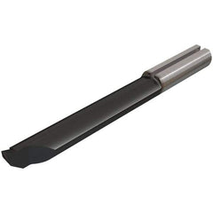 Iscar - 5mm Min Bore Diam, 0.5mm Max Bore Depth, 5mm Shank Diam, Chamfering & Corner Radius Boring Bar - 0.006" Corner Radius, Right Hand Cut, Solid Carbide, TiAlN Finish - Exact Industrial Supply