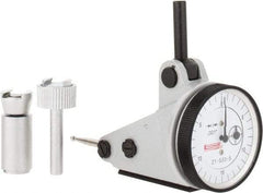 SPI - 0.06" Range, 0.001" Dial Graduation, Vertical Dial Test Indicator - 1-3/16" White Dial, 0-15-0 Dial Reading, Accurate to 0.0012" - Best Tool & Supply