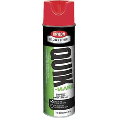 Krylon - 20 fl oz Red Marking Paint - 664' Coverage at 1" Wide, Water-Based Formula, 272 gL VOC - Best Tool & Supply