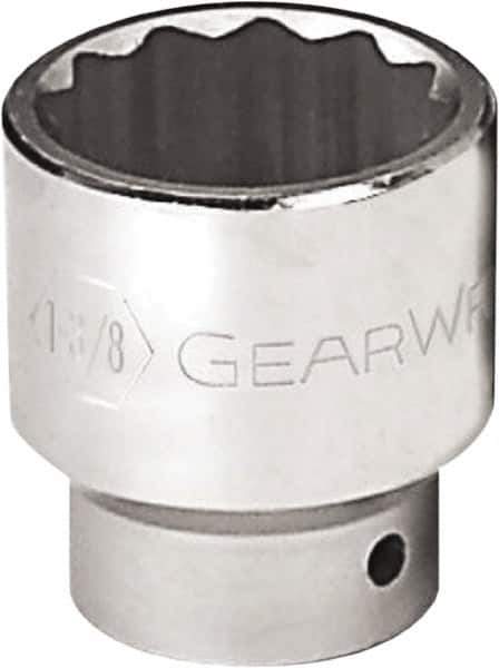 GearWrench - 2-3/8", 3/4" Drive, Standard Hand Socket - 12 Points, 3-1/16" OAL, Alloy Steel, Chrome Finish - Best Tool & Supply