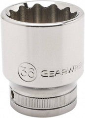 GearWrench - 3/4" Drive, Standard Hand Socket - 12 Points, 2.95" OAL, Alloy Steel, Chrome Finish - Best Tool & Supply