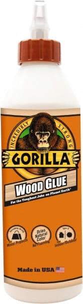 Gorilla Glue - 18 oz Bottle Natural Wood Glue - 3 to 4 hr Working Time, 24 hr Full Cure Time, Bonds to Cork Board & Wood - Best Tool & Supply