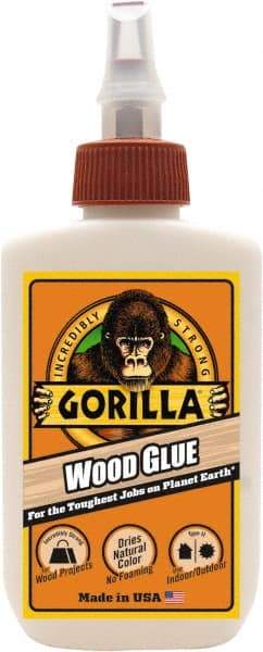 Gorilla Glue - 4 oz Bottle Natural Wood Glue - 3 to 4 hr Working Time, 24 hr Full Cure Time, Bonds to Cork Board & Wood - Best Tool & Supply