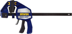 Irwin - 6" Capacity, 3-5/8" Throat Depth Carbon Steel Bar Clamp - 600 Lb Clamping Pressure, 377.83mm Max Spread - Best Tool & Supply