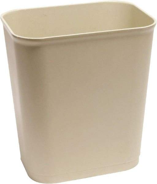 O-Cedar - 14 Qt Beige Rectangle Trash Can - Plastic, None Graphic, 12-1/2" High x 11" Long x 7-7/8" Wide, Lid Not Included - Best Tool & Supply