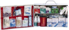 Medique - 435 Piece, 100 Person, Industrial First Aid Kit - 15" Wide x 4-5/8" Deep x 10-1/4" High, Metal Cabinet - Best Tool & Supply