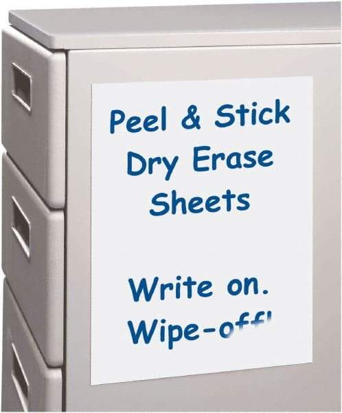 C-LINE - 11" High x 8-1/2" Wide Peel & Stick Dry Erase Sheets - Laminated - Best Tool & Supply