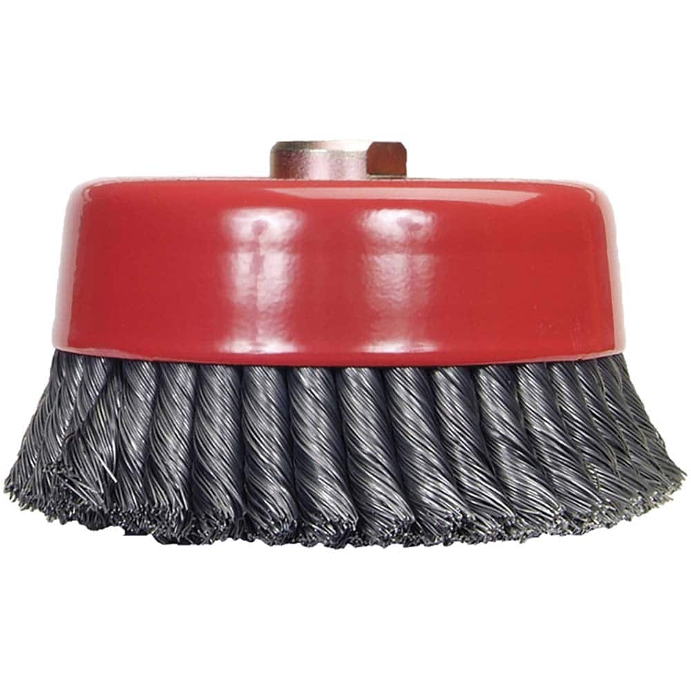 Norton - 6" Diam 5/8-11 Threaded Arbor Carbon Steel Fill Cup Brush - Best Tool & Supply