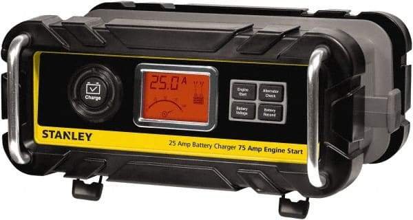 Stanley - 12 Volt Automatic Charger/Maintainer - 25 Amps, 75 Starter Amps - Best Tool & Supply