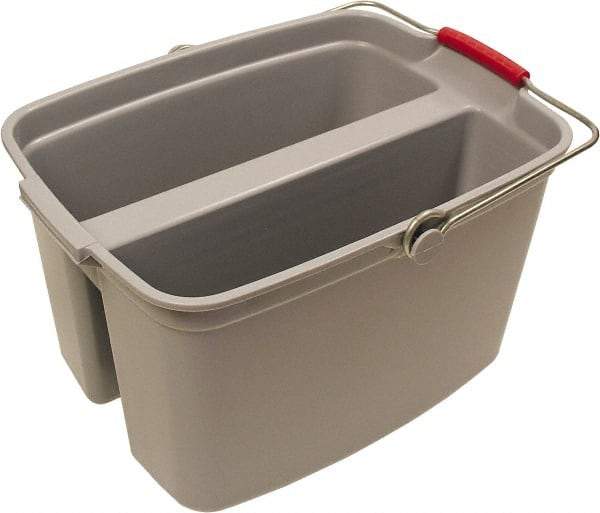 O-Cedar - 19 Qt Plastic Bucket - 18" Long x 10" High x 12-3/4" Wide, Gray - Best Tool & Supply