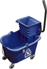 O-Cedar - 33 Qt Plastic Bucket & Wringer - 22" Long x 34" High x 15" Wide, Blue - Best Tool & Supply