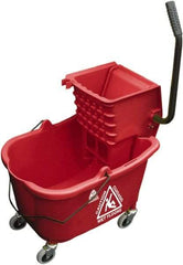 O-Cedar - 33 Qt Plastic Bucket & Wringer - 22" Long x 34" High x 15" Wide, Red - Best Tool & Supply