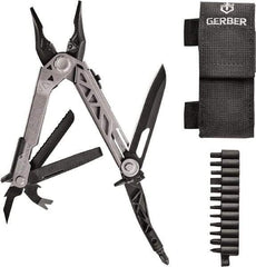 Gerber - 14 Piece, Center Drive Multi-Tool Set - Stainless Steel, 4-45/64" Closed Length - Best Tool & Supply