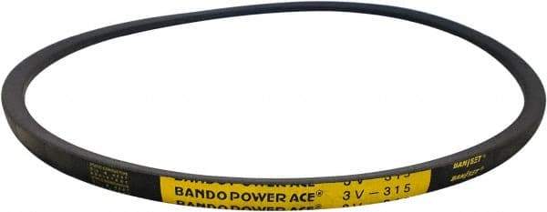 Bando - Section 3V, 3/8" Wide, 80" Outside Length, V-Belt - Rubber Compound, Black, Narrow, No. 3V800 - Best Tool & Supply