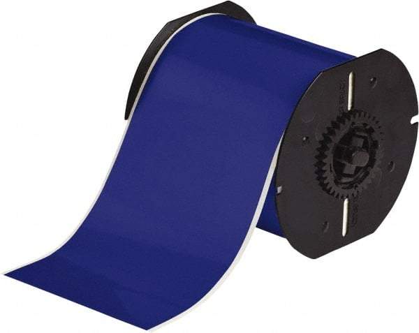 Brady - 4" Wide x 1,200" Long, Blue Vinyl Tape - For BBP30 Label Printer, BBP33 Label Printer, BBP35 Multicolor Sign & Label Printer, BBP37 Color & Cut Sign & Label Printer, BradyPrinter S3100, BBP31 Sign & Label Printer - Best Tool & Supply