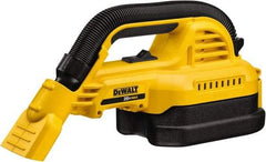 DeWALT - 0.5 Gal Plastic Tank, Battery Powered Wet/Dry Vacuum - 0.33 Peak hp, 20 Volt, 1-1/4" Hose Fitting, Cordless, HEPA Filter - Best Tool & Supply