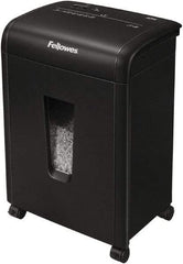 FELLOWES - 7/64 x 25/64" Strip, 10 Sheet Cross Cut Micro Cut Shredder - 13-3/4" Long x 18-3/4" Wide x 10.43" High, Level 4 Security, 5 Gal Wastebasket - Best Tool & Supply