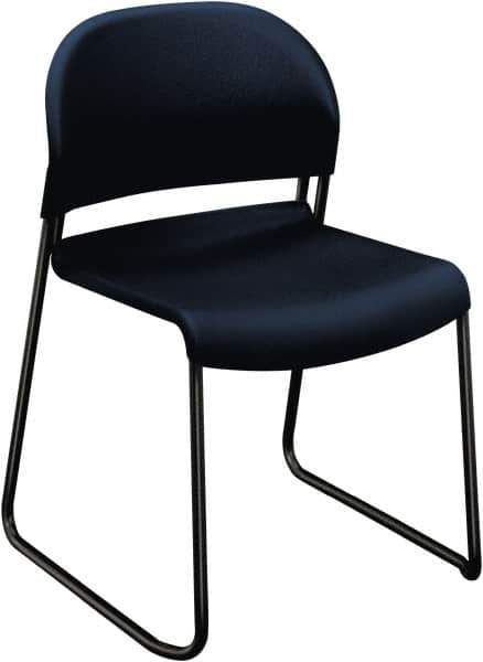 Hon - Polymer Blue Stacking Chair - Black Frame, 21" Wide x 21-1/2" Deep x 31" High - Best Tool & Supply