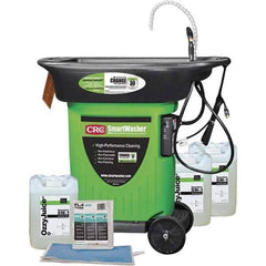 CRC - Free Standing Water-Based Parts Washer - 15 Gal Max Operating Capacity, HDPE Tank, 42" High x 43" Long x 27" Wide, 110 Input Volts - Best Tool & Supply