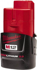 Milwaukee Tool - 12 Volt Lithium-Ion Power Tool Battery - 3 Ahr Capacity, Series M12 REDLITHIUM - Best Tool & Supply