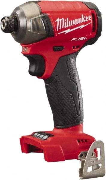 Milwaukee Tool - 18 Volt, 1/4" Drive, 450 In/Lb Torque, Cordless Impact Driver - 3000 RPM, Lithium-Ion, Bare Tool - Best Tool & Supply