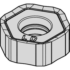 Kennametal - HNGJ43 LD Grade KCSM40 Carbide Milling Insert - AlTiN/TiN Finish, 11/64" Thick, 12mm Inscribed Circle, 1mm Corner Radius - Best Tool & Supply