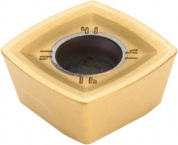 Kennametal - XDPT120508 Grade KCSM40 Carbide Milling Insert - AlTiN/TiN Finish, 7/32" Thick, 1/2" Inscribed Circle, 1/32" Corner Radius - Best Tool & Supply