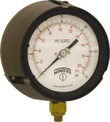 Winters - 4-1/2" Dial, 1/4 Thread, 0-30 Scale Range, Pressure Gauge - Bottom Connection Mount, Accurate to ±0.5% of Scale - Best Tool & Supply