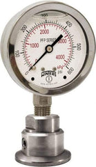 Winters - 2-1/2" Dial, 1/4 Thread, 0-160 Scale Range, Pressure Gauge - Bottom Connection Mount, Accurate to 1.5% of Scale - Best Tool & Supply