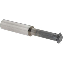 Accupro - 3/8° 3/8" Cut Diam, 1/8" Cut Width, 3/8" Shank, Solid Carbide Double-Angle Cutter - Best Tool & Supply