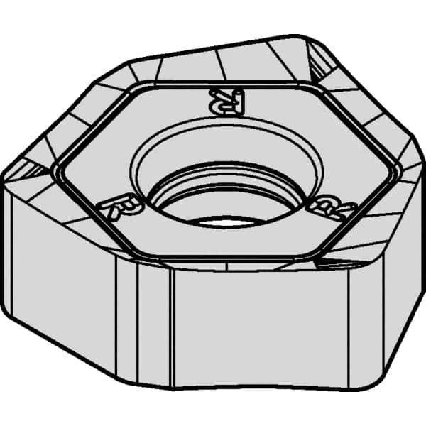 Kennametal - XNGJ43 LD Grade KCSM40 Carbide Milling Insert - AlTiN/TiN Finish, 4.5mm Thick, 12mm Inscribed Circle - Best Tool & Supply